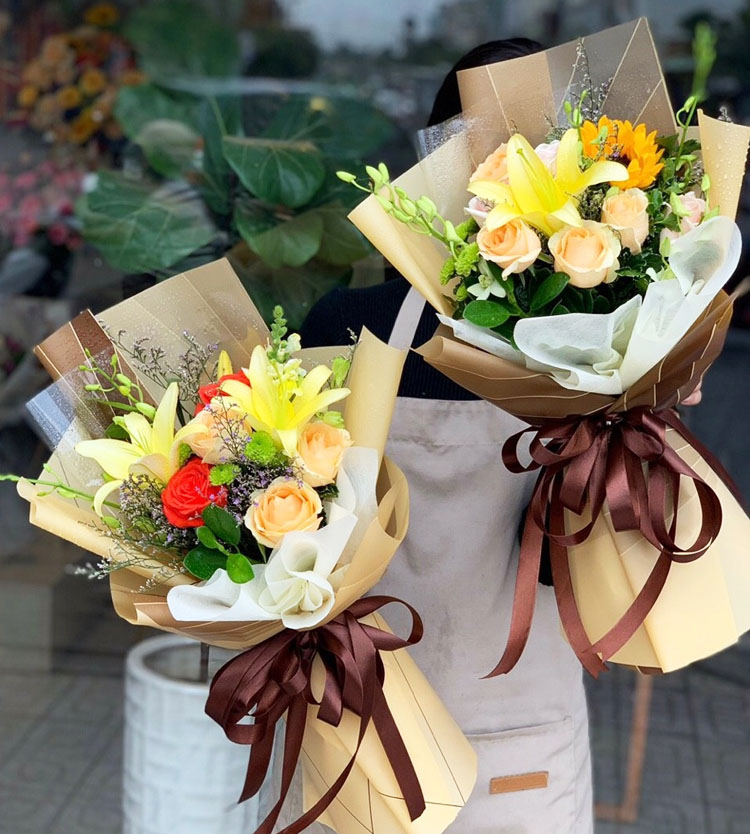 Bó hoa Couple - Những mẫu hoa hot tặng chúc mừng tốt nghiệp