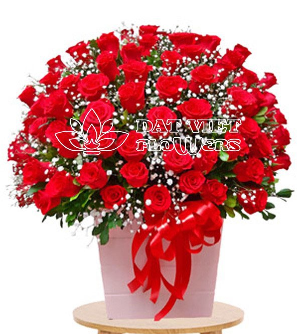 Hộp hoa hồng đỏ tặng sinh nhật mẹ