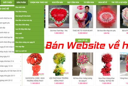 Chuyên bán website hoa, đầy đủ danh mục hoa, đưa vào khai thác ngay