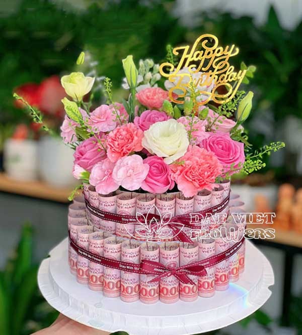 Bánh sinh nhật 2 tầng đẹp xinh