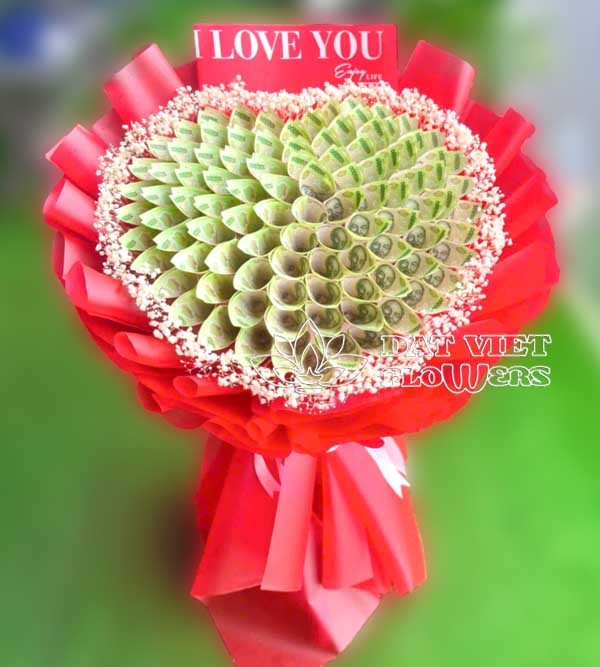 Bó hoa tiền mix feeling