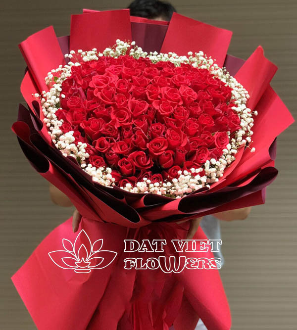 Bó hoa hồng đỏ tặng người yêu tuyệt vời nhất