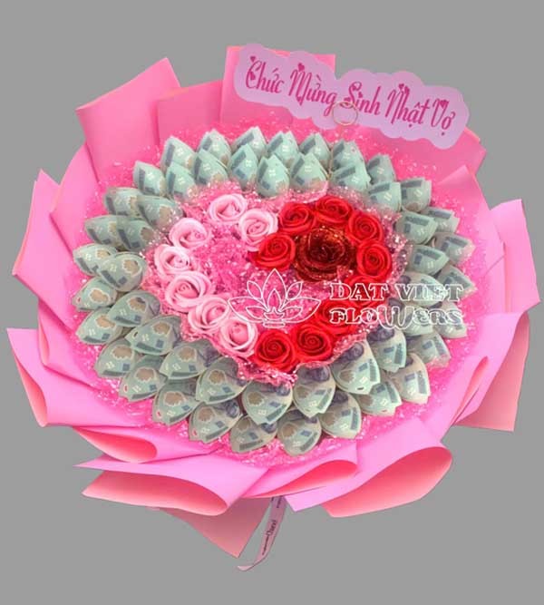 Hoa tiền sinh nhật Good Luck