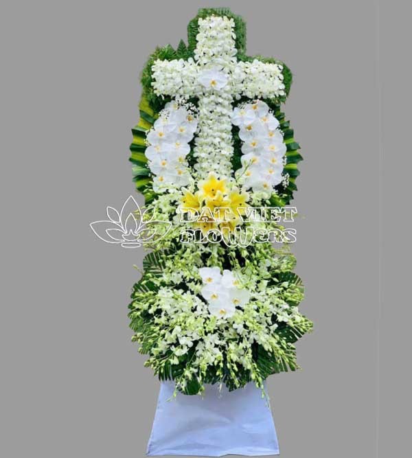Hoa viếng đám tang hình thánh giá tiếc thương 2